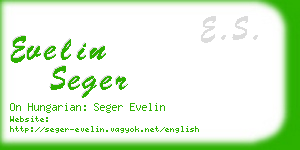 evelin seger business card